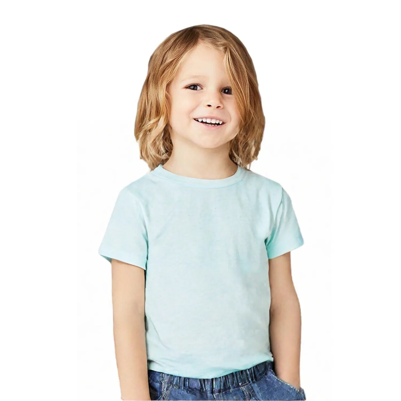 BELLA + CANVAS Toddler Triblend Short Sleeve Crewneck T-Shirt for Kids Everyday Wear & Custom Printing Tee